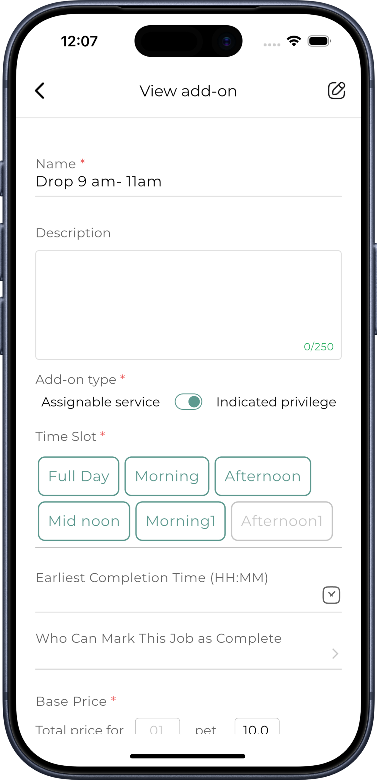 All Features service add ons